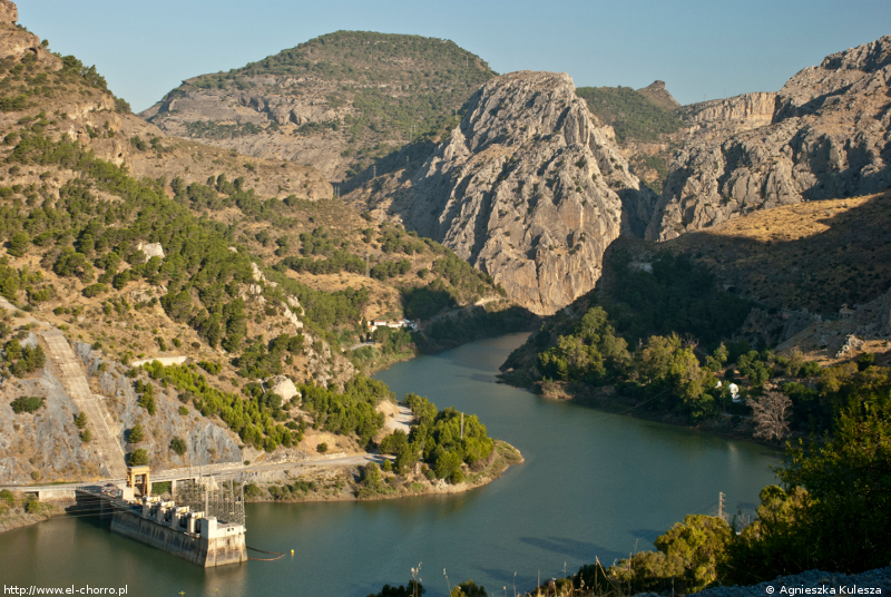 Rzeka Guadalhorce w El Chorro